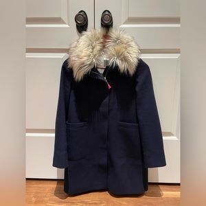 Crewcuts navy stadium wool coat Size 12